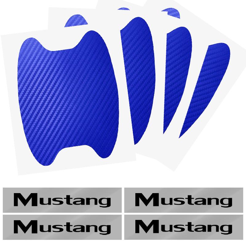 Car Door Sticker Carbon Fiber Scratches Auto Handle Protection Film For Ford Mustang Spoiler Shelby GT 350 500 Cobra E Focus 2 3 MK3 Kuga