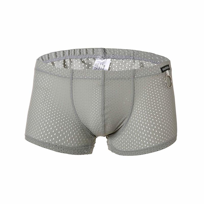 Men's Fashionable Mesh Nylon Low-Rise Boxer Briefs
