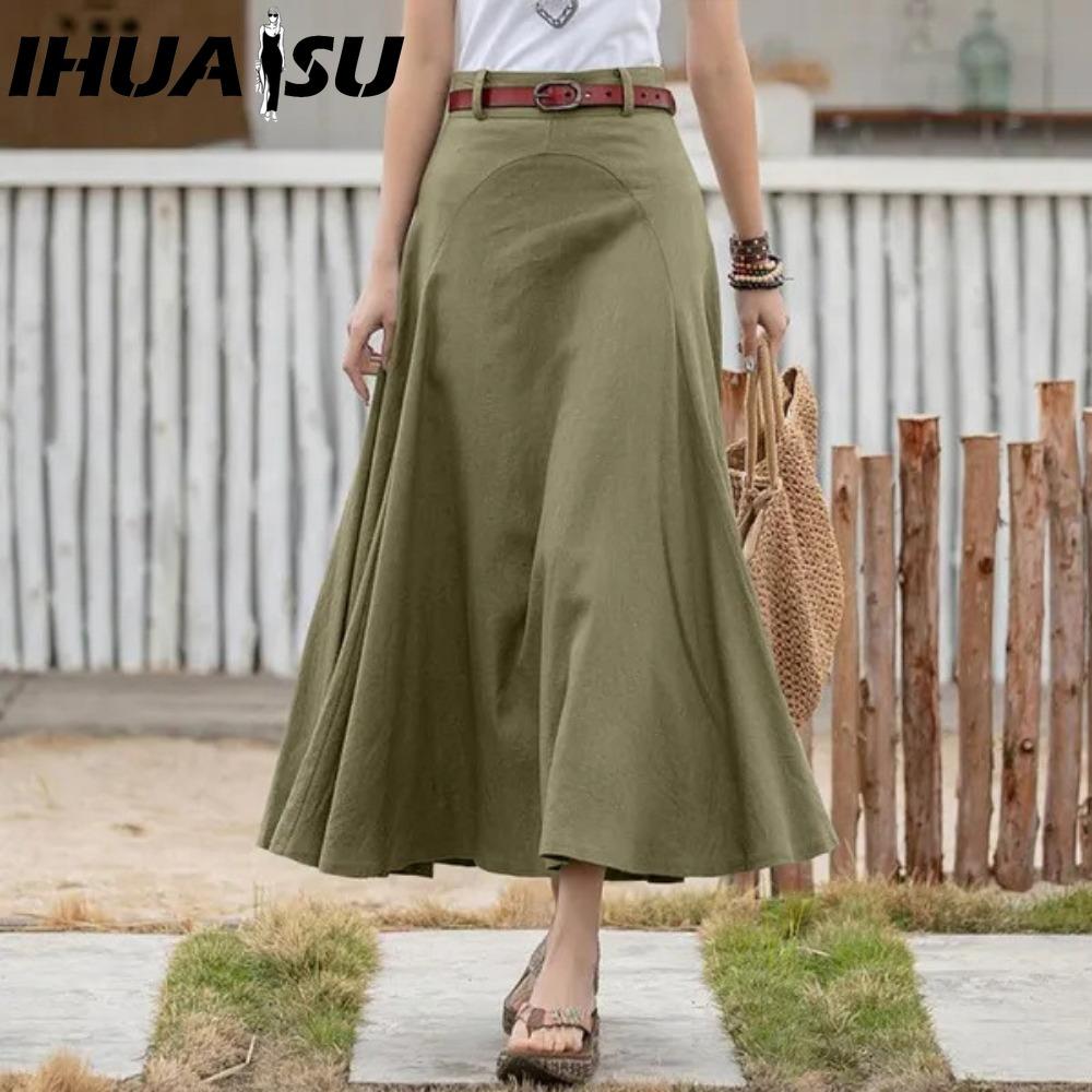 IHUASU Women's Fashion Casual Summer Spring Skirt