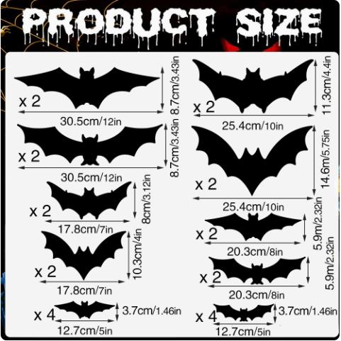 Halloween Black Stickers Count for Party Decorations