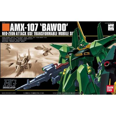 HGUC Mobile Suit ZZ Gundam AMX107 Bawoo Typ Produkcyjny Skala Model Plastikowy 1/144 Wstępnie Pokolorowany