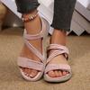 Adult Summer Beach Sandals With Magic Tape Closure And Padded Rubber Sole For Comfortable Walking