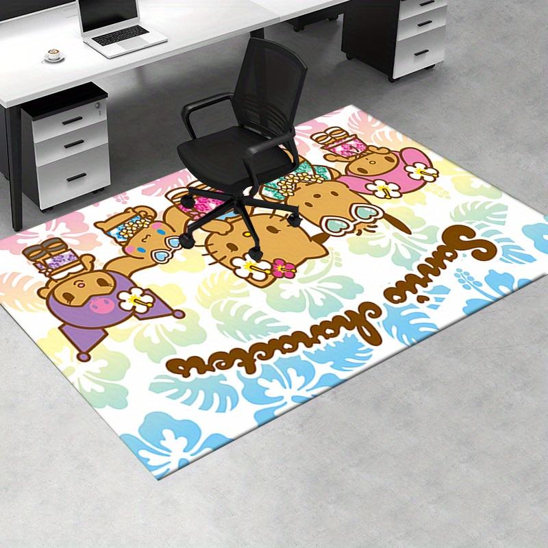 Office Rug Hello Kitty, Sanrio Anti-Slip Rug, Machine Washable for Living Room, Bedroom, Office, Multiple Sizes, Bedroom Mat, Decorative Mat, Durable