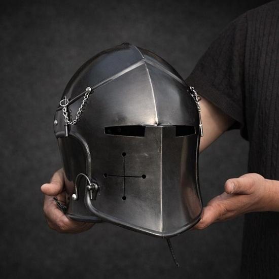 Barbuta Helmet  Medieval Knight Armor 18g Mild Steel  Cosplay Halloween Costume Visored Warrior Helmet