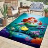 1 Alfombra de la Princesa Ariel - Antideslizante, Lavable a Máquina de Poliéster para Sala de Estar, Dormitorio, Baño y Lavadero - Cómoda Decoración del Hogar Navidad D