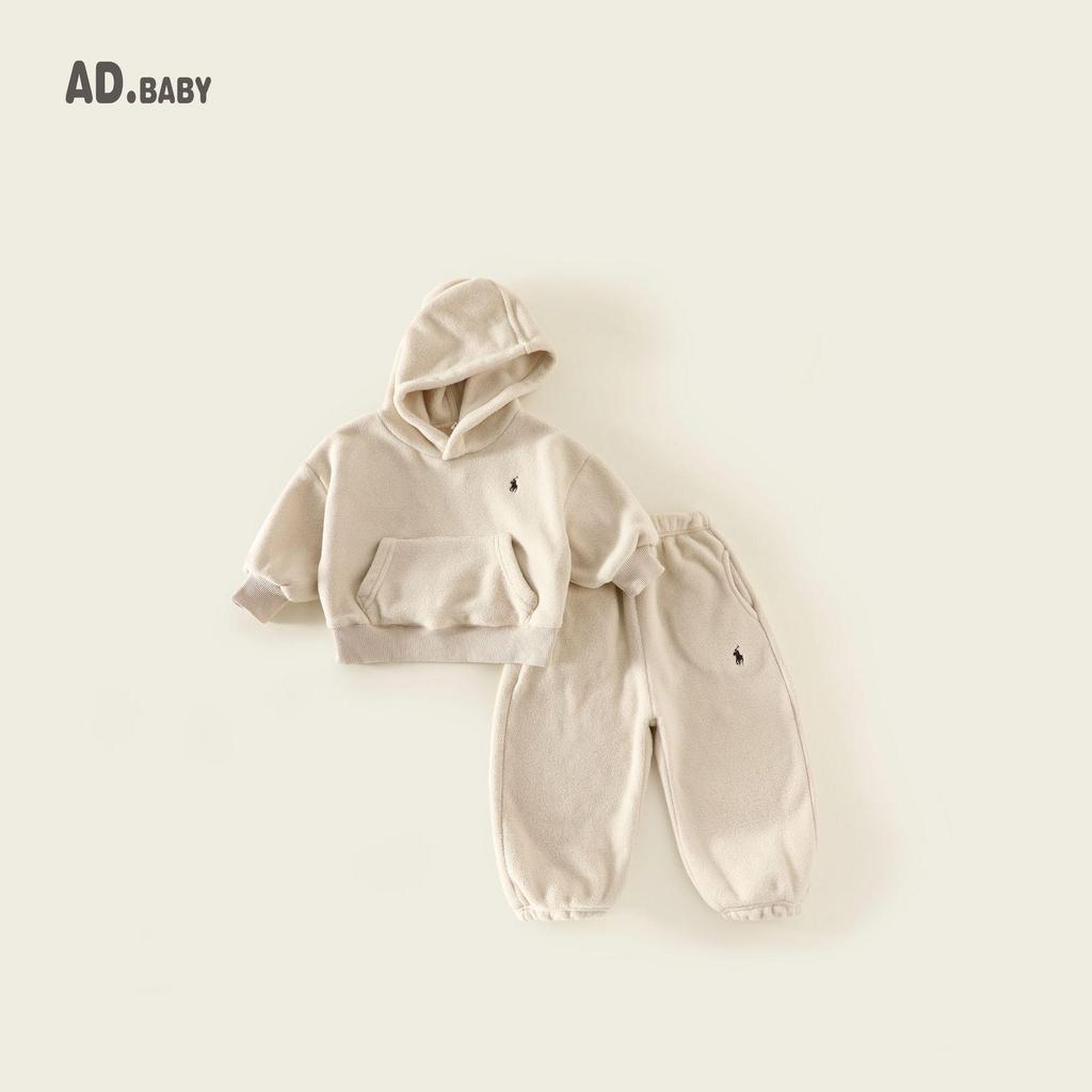 Jesień/Zima 2025 Dziecięcy Zestaw Polarowy w Stylu Koreańskim: Wygodna, przyjazna dla skóry bluza i spodnie dresowe dla dziewcząt i chłopców.