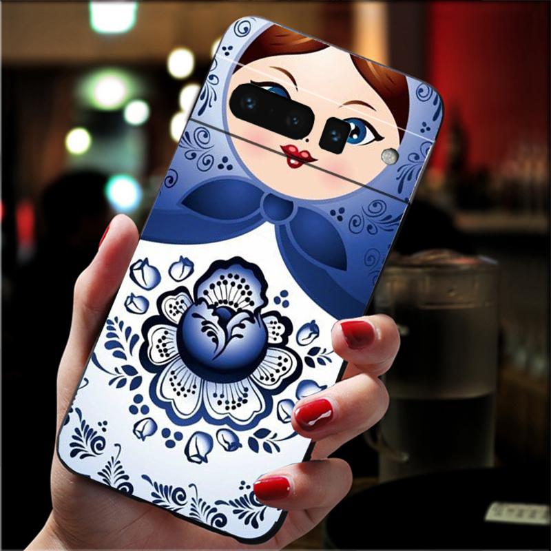 Phone Case For Google Pixel 10 9 Pro XL 9A 8 7 6 Pro Pixel 8A 7A 6A Pixel 8 7 6 5 Cute Russian Dolls Pattern Matryoshka