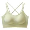 Spring Seamless Ice Silk Suspender Underwear Thin Shoulder Strap Cross Beautiful Back Breathable No Steel Rim Comfortable Vest
