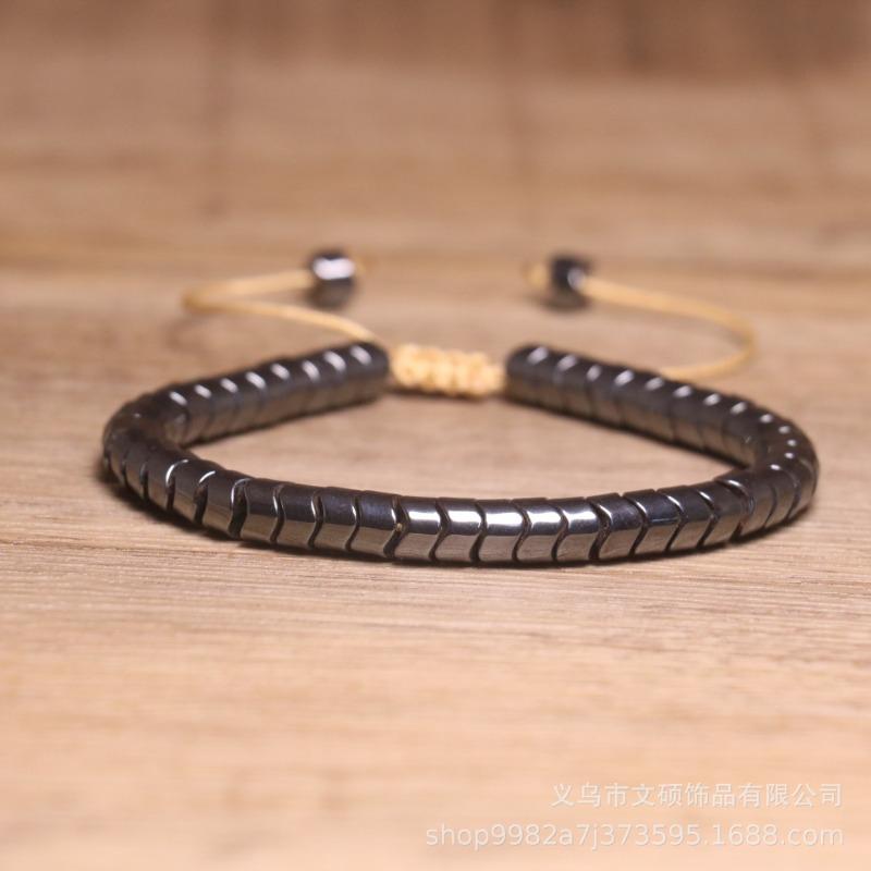 

Матовый Градиентный Дисковый Браслет-Обмотка с Бусинами – Многослойное Водонепроницаемое Бохо Украшение, Повседневный Наслаиваемый Подарок для Женщин чёрный