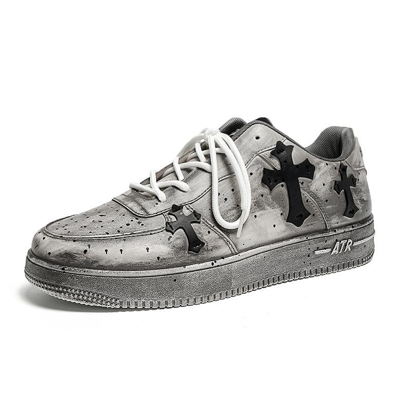 

2025 four-season high-quality sports board shoes, leather surface, low-top thick-soled live broadcast, retro and old German training casual shoes for 39