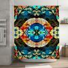 Vibrant Mandala Shower Curtain Modern Boho Floral Design Decorative Bathroom Shower Fabric Available In Various Sizes for Your H