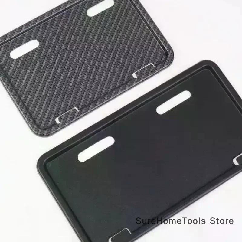 1Pcs Universal Electric Bicycle Stainless Steel License Plate Holder Frame Anti-theft Protective Cover Motorcycle License Plate