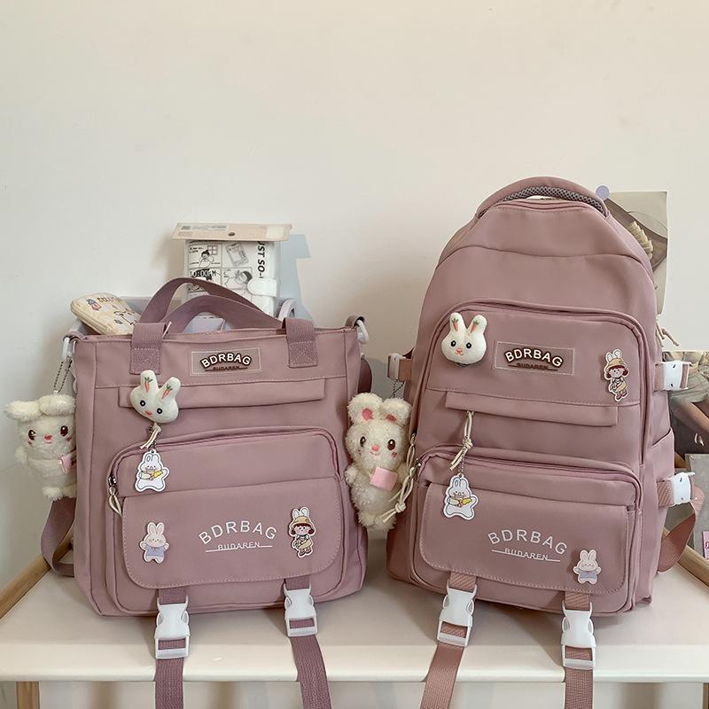 Children's Schoolbag Elementary School Students Girls Junior High School Students High School Two-piece Set Backpack