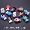 12pcs/Lot Mixed Patterned Stripe Fish Beads For Jewelry Making Supplies Cute Animal Glass Spacer Bead Handmade Bracelets Anklets
