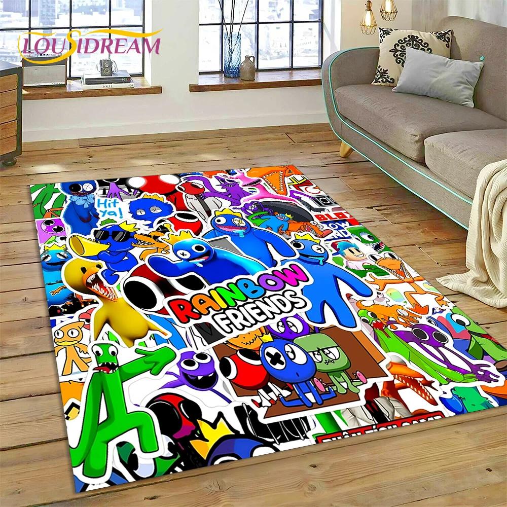 27 Style 3D R-Rainbows Friends Cartoon Carpet Rug for Home Living Room Bedroom Sofa Doormat Decor,kids play Non-slip Floor Mat