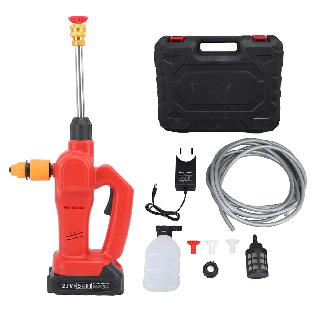 Cordless Pressure Washer IPX7 Waterproof Battery Powered Portable Pressure Cleaner with 180 Degree