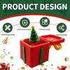 Joke Christmas Box 3D Printed Christmas Box With Pop-up Tree Cute Home Decor For Shelf Mantel Vanity Bedroom Office Kitchen