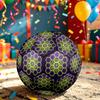 1pc Hexagonal Neon Grid Themed Soccer Ball, Size 5, Lightweight PVC Material, Outdoor Training Soccer Ball Gift. q62256