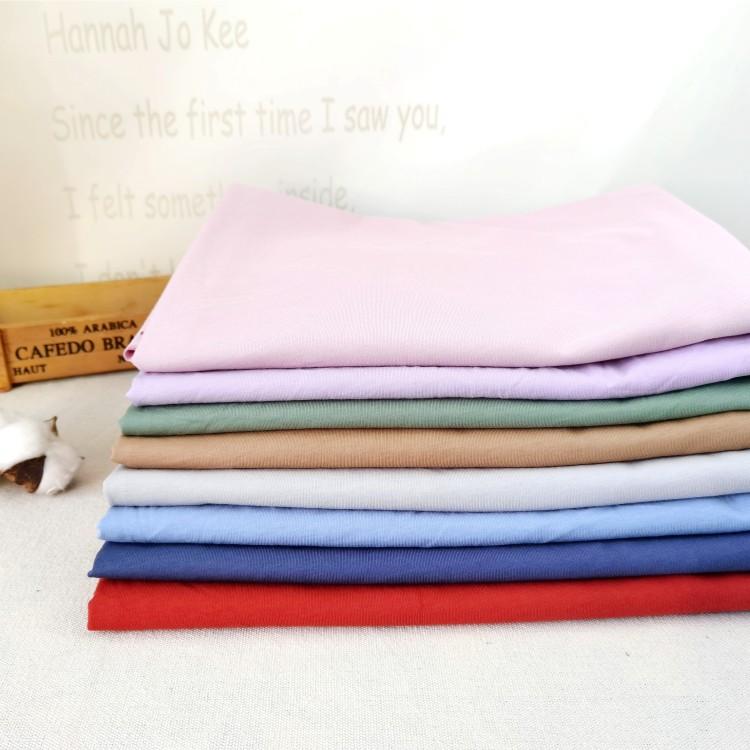 Solid Color Cotton Knitted Fabric by Half Meter Cotton Jersey Fabric for Baby Clothing Making 50x180cm Other Fabric Plain