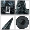 Halloween Leather Witch Wizard Hats Vintage Party Hat Headwear Props Decoration Cosplay Costume Accessories for Children Adult