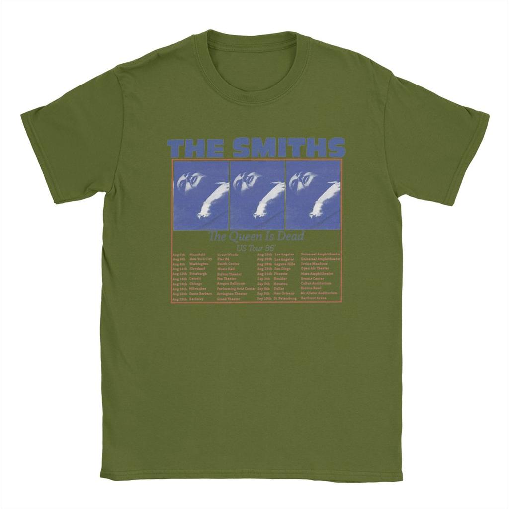 The Smiths US Tour 86 The Queen Is Dead TShirt Unisex Funny Cotton Tee Shirt Round Neck Short Sleeve T Shirts Plus Size Clothing