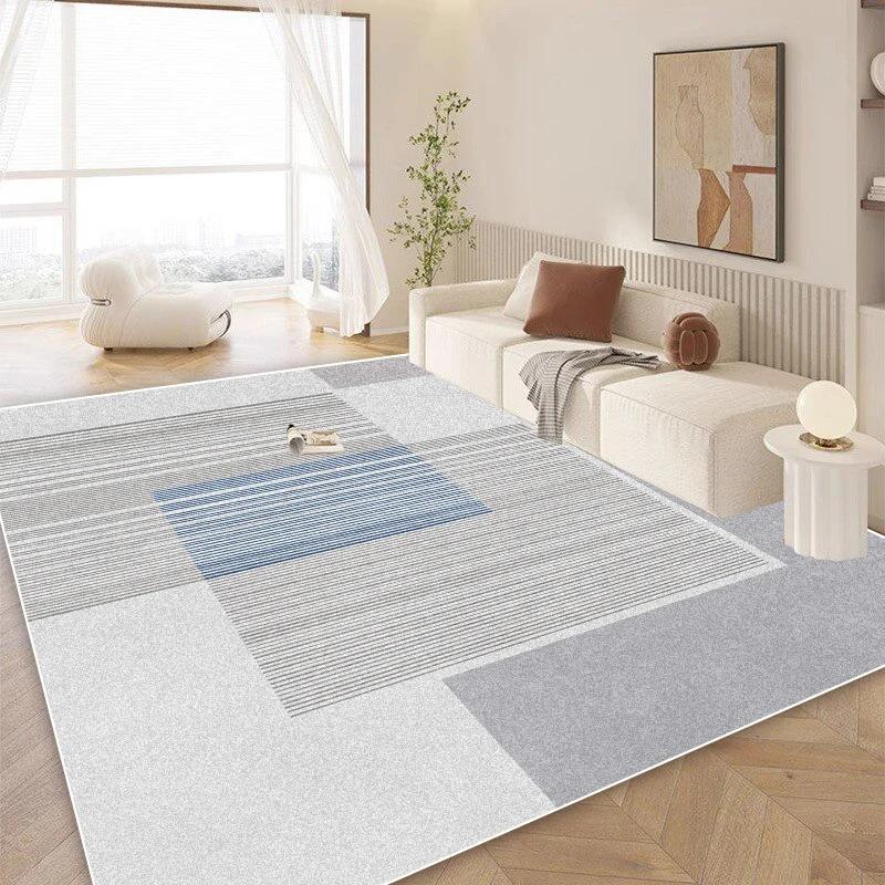 Modern Geometric Carpet Living Room Luxury Home Decoration Sofa Non-slip Large Area Rugs Cream Wind Bedroom Bedside Floor Mats