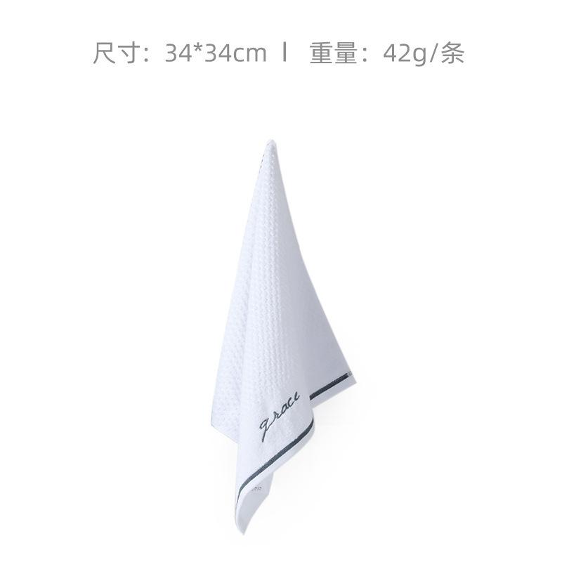 

Simple plain color small square towel baby cotton soft explosion saliva towel gift 34*34cm 42g белый