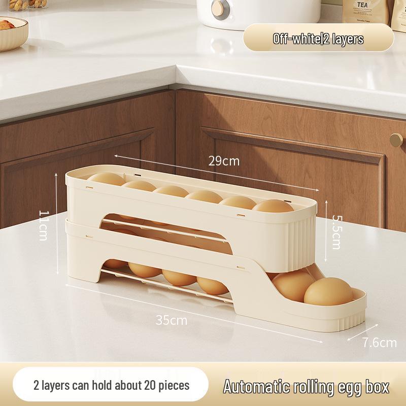 Food-Grade Sliding Egg Storage Box with Side Door for Refrigerators - Fresh-Keeping Solution