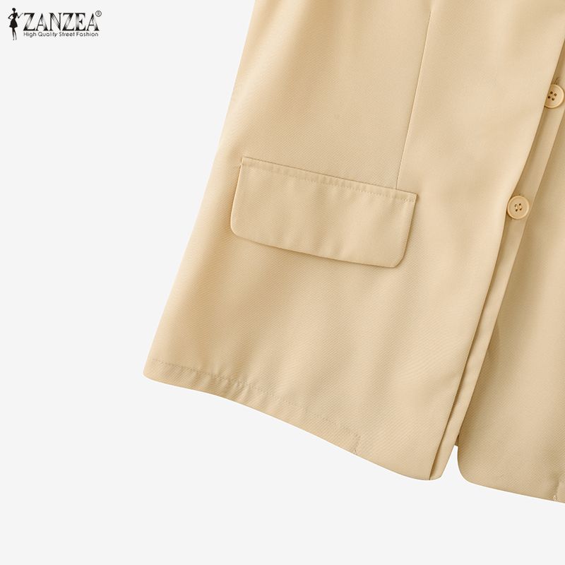 ZANZEA Women Casual V-neck Summer Sleeveless Cardigan Vest Tops