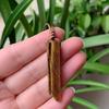 Natural Stone Pendant Raw Mineral Irregular Rectangle Quartz Pendulum Amazonite Tiger Eye Lapsi Pink Crystal Necklaces Healing