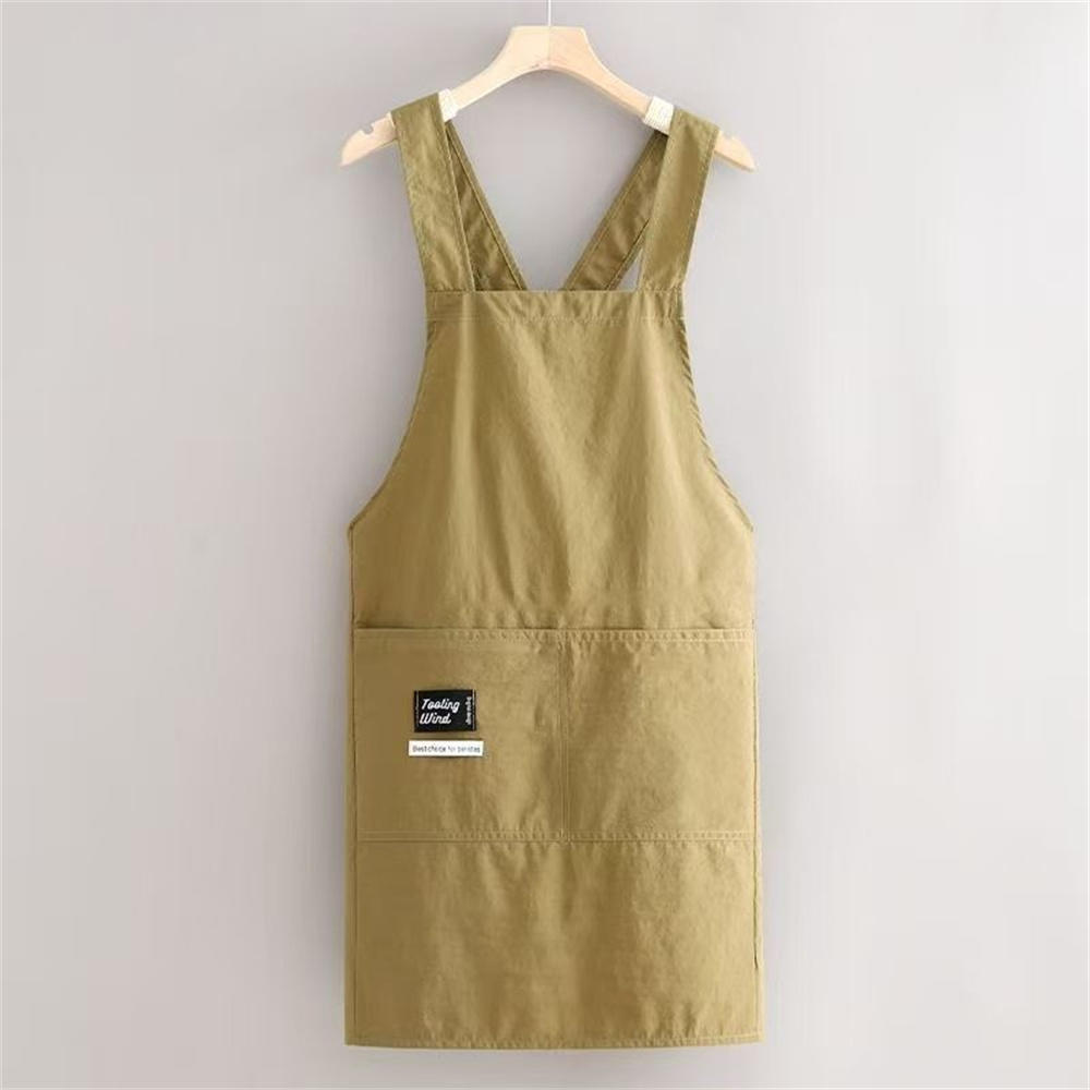 Fashion Strap Style Apron Waterproof Anti-fouling Nail Art Cafe Workwear Sleeveless Catering Waiter Work Clothes