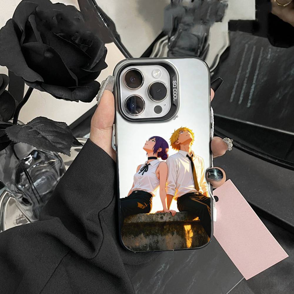 Coque de téléphone H-Reze C-Chainsaw Man Pour IPhone 16 17 15 14 12 13 Pro Max Couleur Noire Housse antichoc