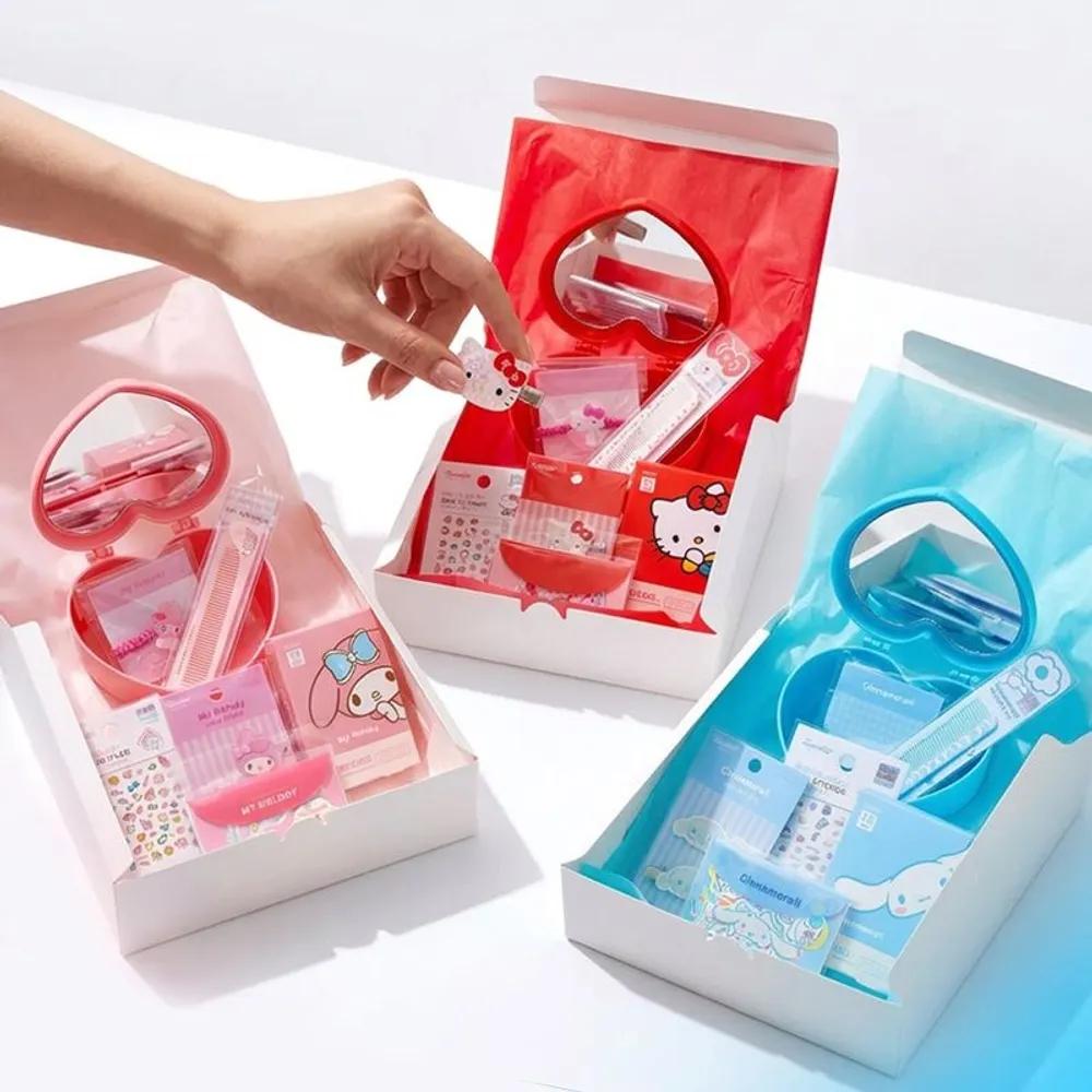 Sanrio Accessory Set of 7: Hairpin Gift, Characters, Hello Kitty, Cinnamoroll, My Melody, Hairpins, Bands, Nail Stickers My Melody