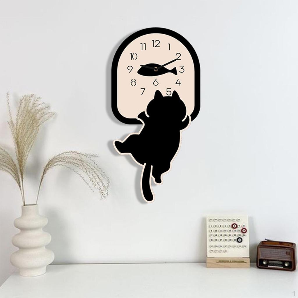 Clock, Black Arabic Numerals, Silent Hanging Decorative Clock for Classroom