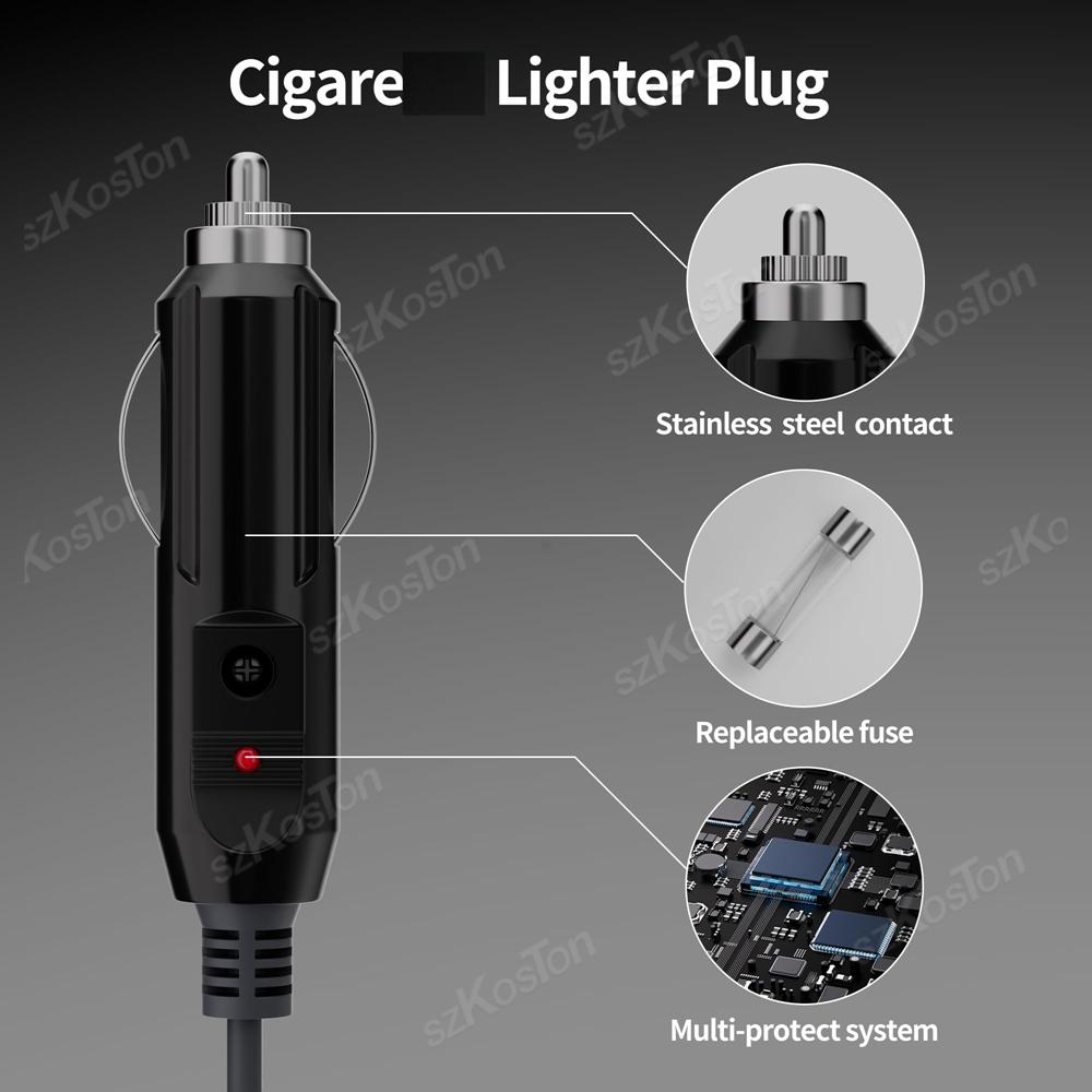 1m/1m/1m for Starlink Mini DC Charging Power Cable Cigaretter Adapter Power Cable Plug and Play Waterproof Accessories