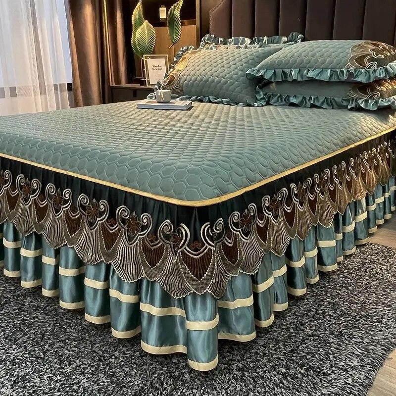 Povlak na polštář v retro přírodním latexu v evropském stylu, luxusní letní sukně na postel, ledová hedvábná podložka, klimatizační podložka, měkká podložka