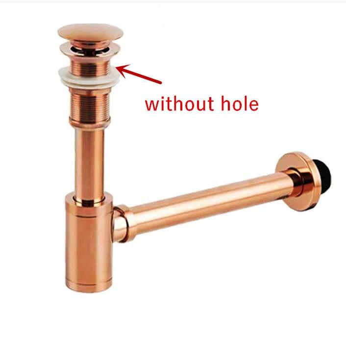 

Brass Bathroom Basin Sink Tap Bottle Trap Drain Kit Waste TRAP rose gold Pop up Drain Deodorization DR555