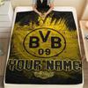 1pz Coperta in Flanella con Nome Personalizzato e Motivo di Dortmund Adatta a Tutte le Stagioni per Arredamento Casa Calore e Comfort Regali Regalo Festivo_lx