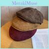 Retro Style Beret Hat For Women With Polyester Fabric Sun Protection And Adjustable Fit