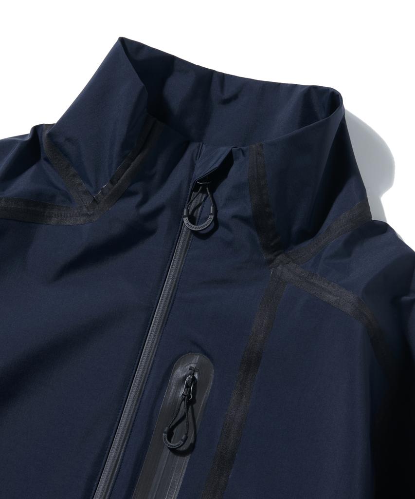 Welter Experiment Wol027_3Layer Seamsealing Stand Shell Jacket_Navy
