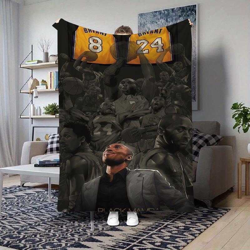 Basketball Slam Dunk Action Print Blanket Home Decor Blanket Bedroom Gift Machine Washable