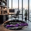 Racing Printed Round Rug Carpet Chair Rug Area Rug Entryway Doormats,for Office Chair Living Room Bedroom Kitchen Room.