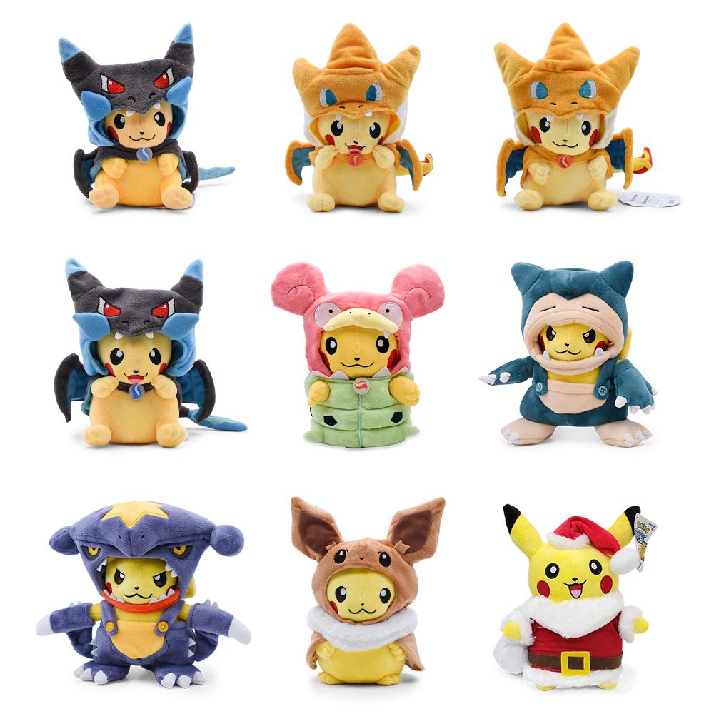 Cos Eevee Pikachu Cosplay Plüschtiere Pikachu Peluche Lucario Stofftierpuppe Sammlerstück Geschenk, Cartoon 20-30CM