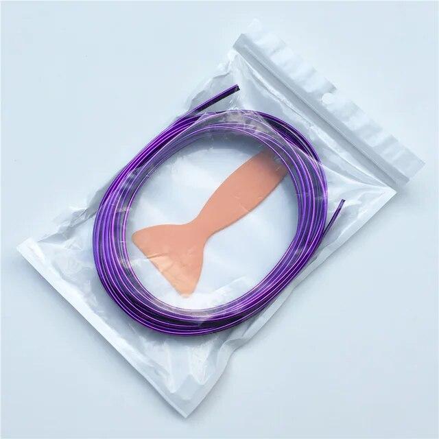 5M/Packung DIY Universal Flexible Innendekoration Auto Styling Zierleiste Chrom Dekoration Streifen