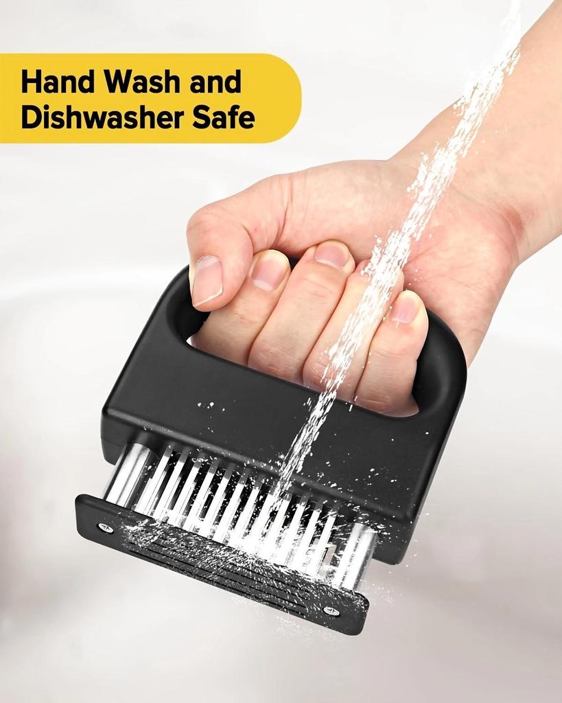 48-Tooth Stainless Steel Meat Tenderizer Needle for Steak Flavoring and Tendon Breaking.