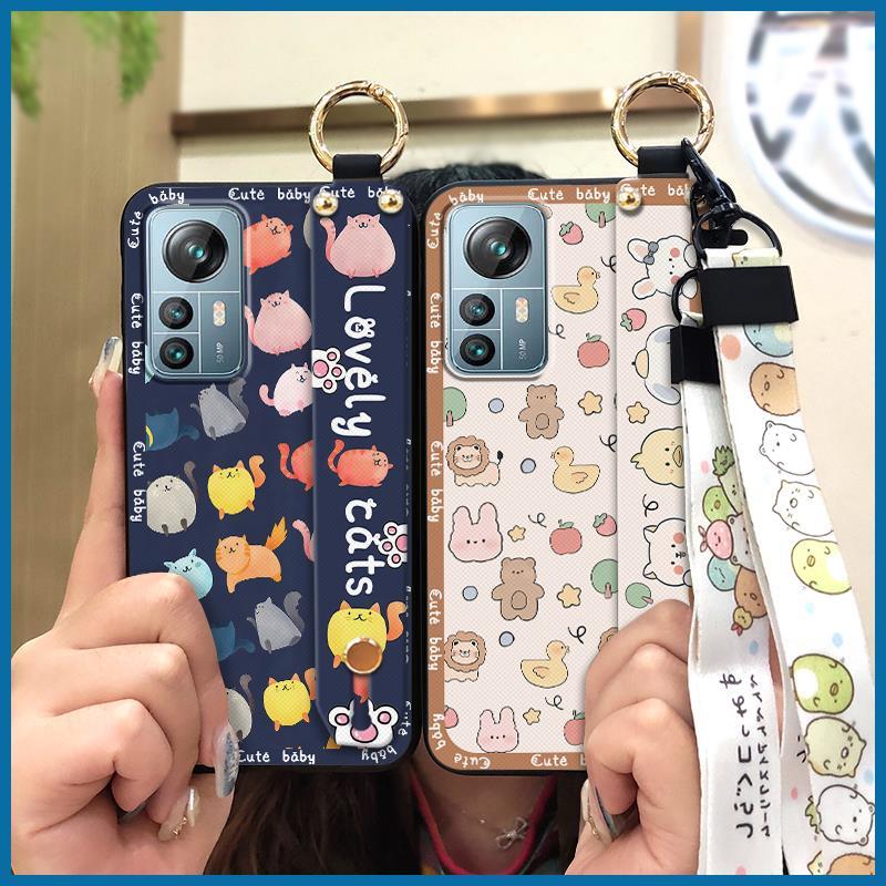 Wrist Strap Kickstand Phone Case For Blackview A85 Cartoon Soft case Dirt-resistant Durable Wristband Cute Anti-knock