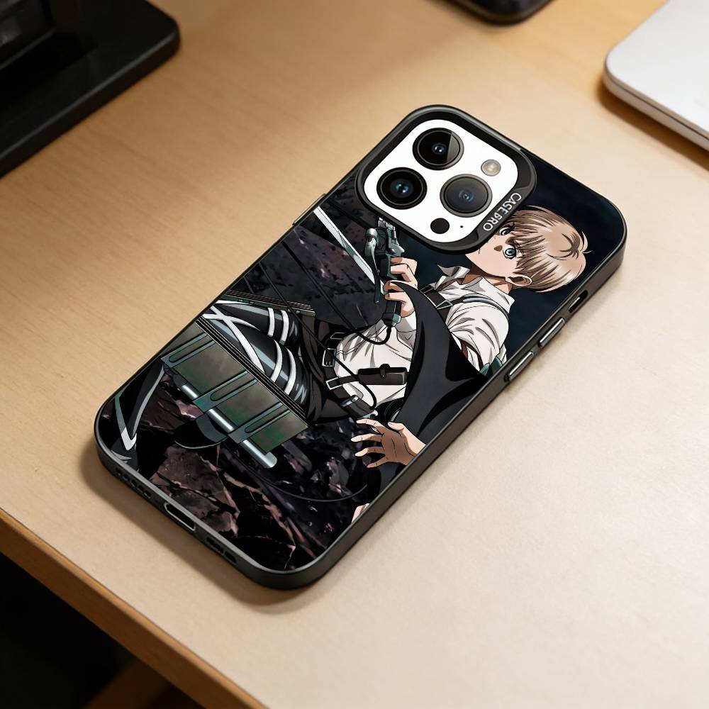 Attack On T-Titan Phone Case For iPhone 17,16,15,14,13,12,11 Plus,Pro Max,XS,Colorful Silver Black Cover