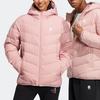 Adidas Neo Logo Print Kapuzen Langarm Daunenjacke Unisex Oberbekleidung Pink HY9638
