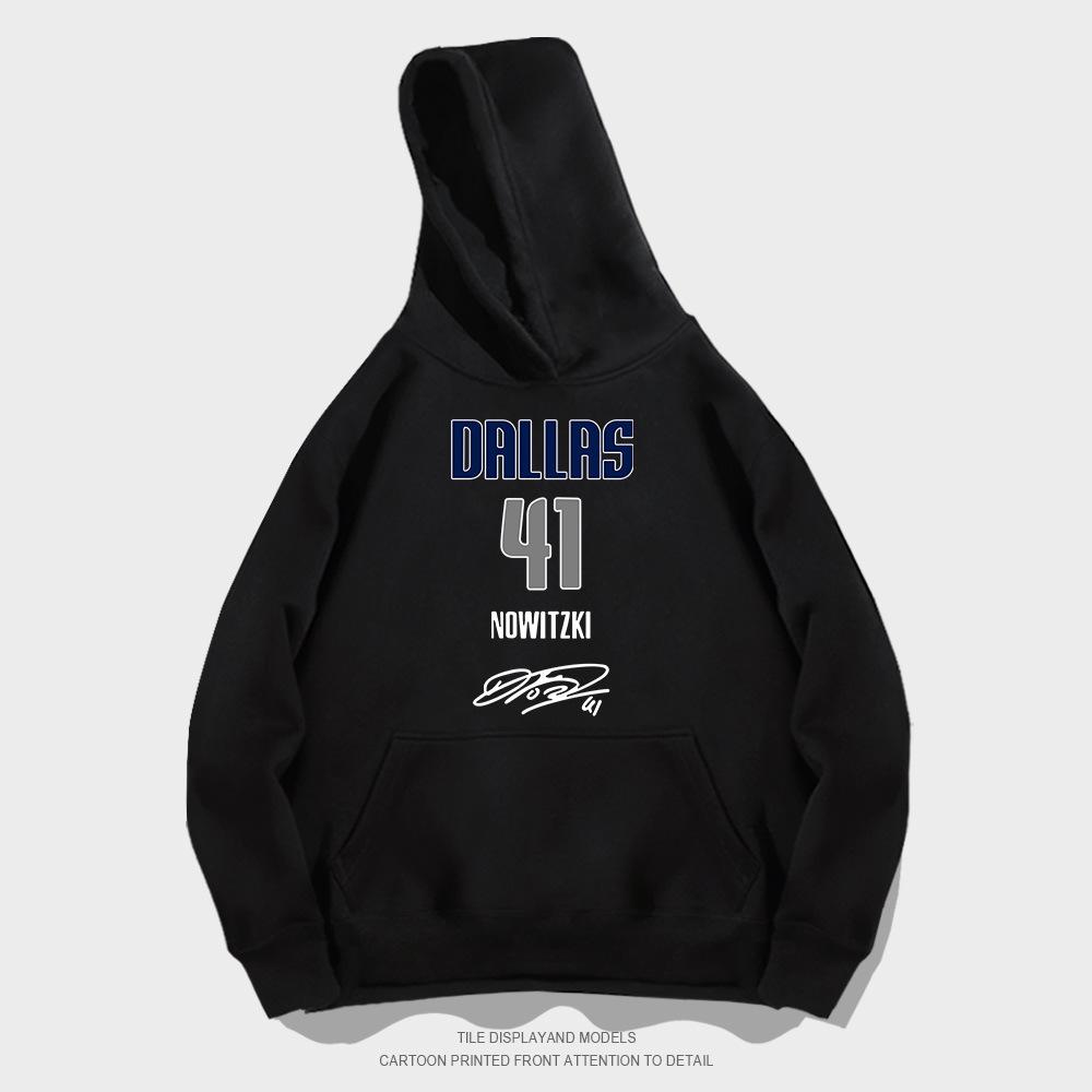 Lone Ranger Nowitzki No. 41 Signature Hooded Sweater Trendy Autumn Clothing New Youth Jacket Clothes XXS