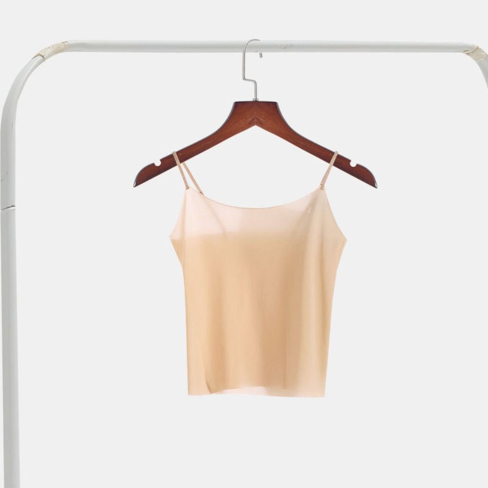 Tank Top Strap Skinny Vest Tops Thin Sleeveless Camisole Fashion Ice Silk Traceless Sling  Party